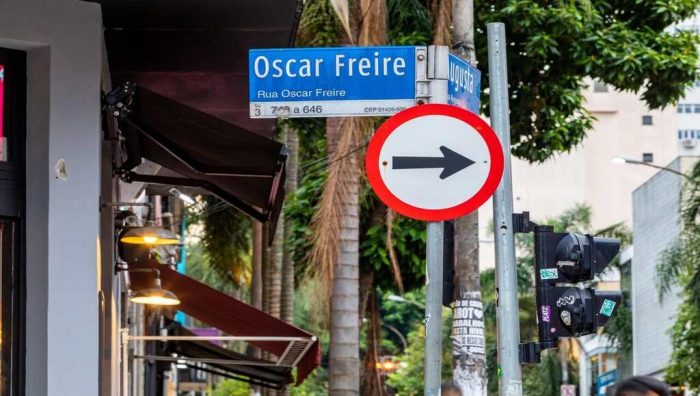 Rua Oscar Freire perto da Estação Oscar Freire