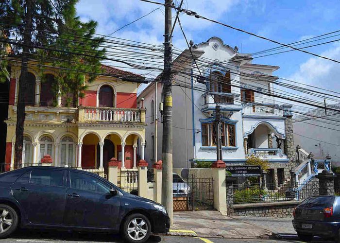 casas no bairro Bixiga, um dos bairros italianos em São Paulo